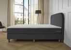 ACTIE! Boxspring Athene 160 200 Antraciet, Nieuw, 160 cm, Grijs, Modern