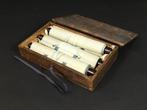 Hangende scroll - Ooievaars, drijvend tempel, en mistige