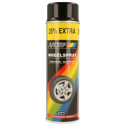 MoTip Spuitbus 500ml Velgenlak Zwart Hoogglans, Auto-onderdelen, Banden en Velgen, Nieuw, Verzenden
