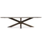 Eettafel Nikki - 280cm - Bruin - 96142 - eettafel, Huis en Inrichting, Nieuw, Overige materialen