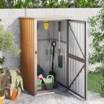 vidaXL Tuinschuur 88x89x161 cm gegalvaniseerd staal bruin, Tuin en Terras, Verzenden, Nieuw
