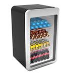 GGM Gastro | Minibar koelkast - 113 liter - 1 glazen deur -, Nieuw, Verzenden, Minder dan 85 cm