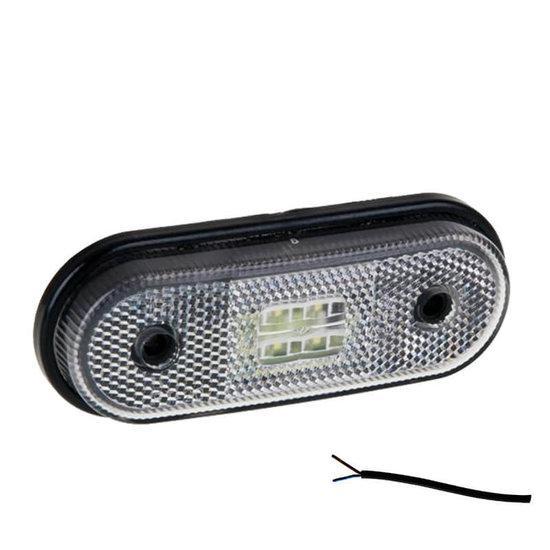 LED markeringslicht wit | 12-24v | 50cm. kabel, Auto's, Bestelauto's, Verzenden