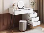 Kaptafel met LED-Spiegel – Wit, Modern en Functioneel Design, Verzenden, Nieuw