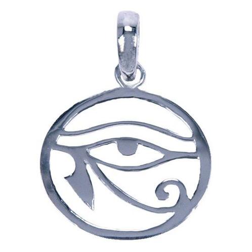 Zilveren Oog van Horus ketting hanger - rond, Sieraden, Tassen en Uiterlijk, Kettinghangers, Verzenden