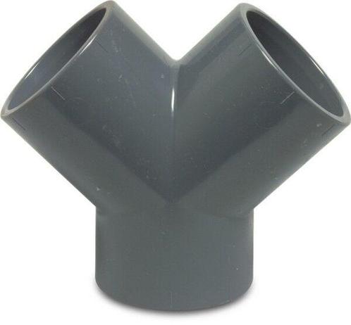 Pvc Y-stuk, 16 bar, 3x inwendig lijm-75 mm, 16 bar, Doe-het-zelf en Verbouw, Buizen en Afvoer, Verzenden