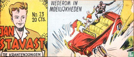 Jan Stavast [Virgola] - Wederom in moeilijkheden - 1954, Boeken, Stripboeken, Zo goed als nieuw, Eén stripboek, Verzenden