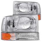 ANZO 2000-2004 Ford Excursion Crystal Headlights Chrome w/, Ophalen of Verzenden, Nieuw