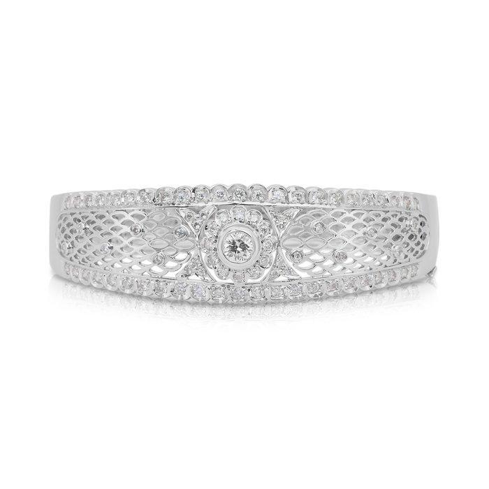 Armband - 18 karaat Witgoud - 1.50ct. tw. Diamant, Sieraden, Tassen en Uiterlijk, Armbanden