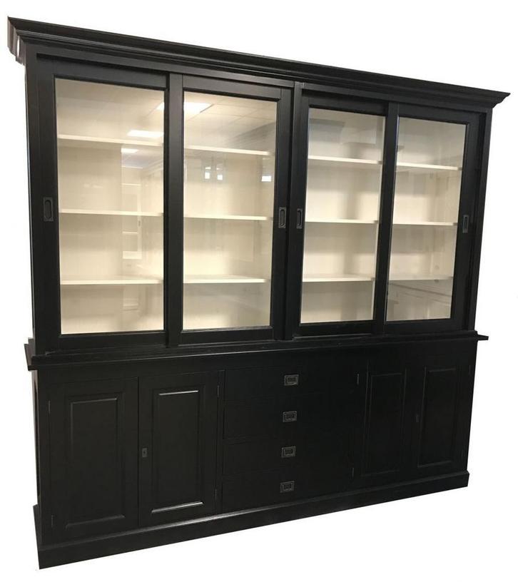 Buffetkast zwart Aalsmeer 240cm, Huis en Inrichting, Kasten | Buffetkasten, Ophalen of Verzenden
