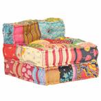 vidaXL Poef modulair stof patchwork, Huis en Inrichting, Woonaccessoires | Kussens, Verzenden, Nieuw