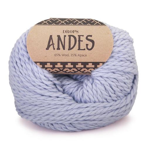 DROPS Andes Uni Colour - 8112 ijsblauw - Wol Garen, Hobby en Vrije tijd, Breien en Haken, Ophalen of Verzenden