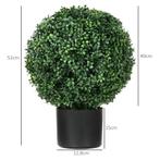 TRUUSK Buxus Kunstplant, Bolvormig, 52x40 Cm, Groen, Verzenden, Nieuw