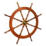 A WOODEN STEERING WHEEL (Beeldjes - Decoratie, Interieur), Antiek en Kunst, Kunst | Beelden en Houtsnijwerken, Verzenden