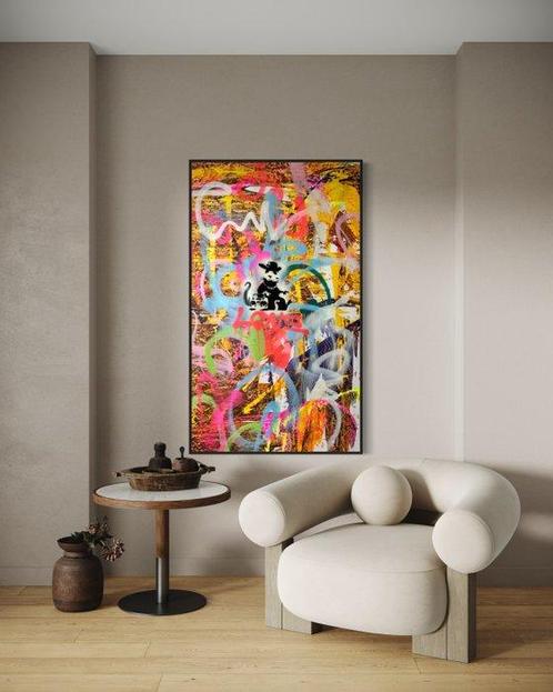 Timo Wedell (1994) - The Creator Rat Like Banksy - XXL · No, Antiek en Kunst, Kunst | Schilderijen | Modern