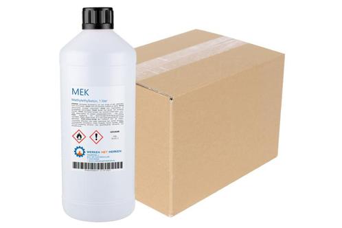 Wmm Chemie Mek methylethylketon 12x 1 liter, doos, Doe-het-zelf en Verbouw, Overige Doe-het-zelf en Verbouw, Nieuw, Verzenden