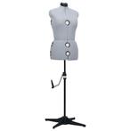 vidaXL Paspop verstelbaar vrouw maat 40-46 M grijs, Verzenden, Nieuw