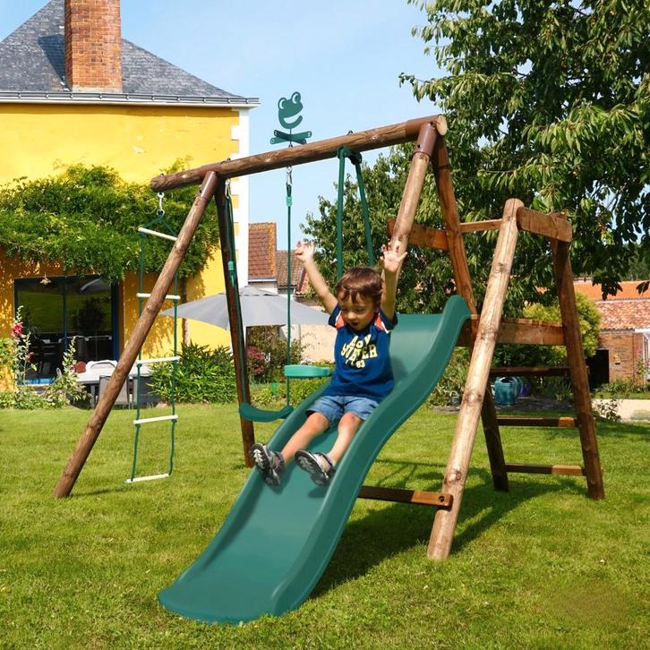 Soulet Speeltoestel Murier met Glijbaan, Schommel, Wip en, Kinderen en Baby's, Speelgoed | Buiten | Speeltoestellen, Schommel