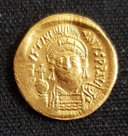 Byzantijnse Rijk. Justinianus I (527-565 n.Chr.). Solidus, Postzegels en Munten, Munten | Europa | Niet-Euromunten