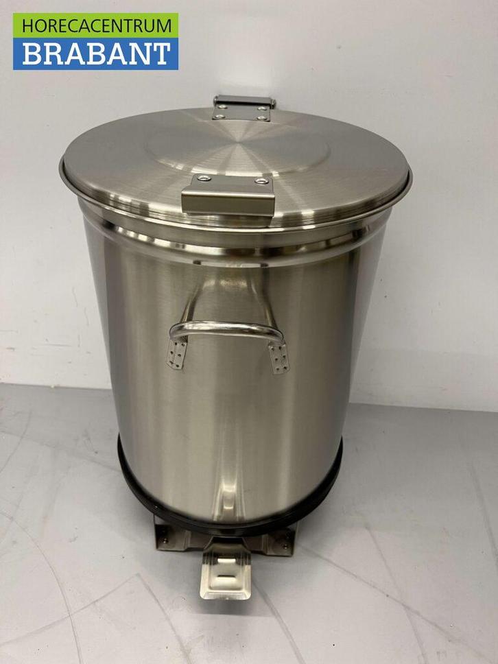 RVS Prullenbak afvalbak vuilnisbak met voetbediening 50, Zakelijke goederen, Horeca | Meubilair en Inrichting, Nieuw in verpakking