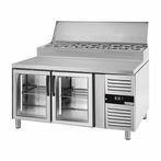 GGM Gastro | Voorbereidingstafel PREMIUM - 1360mm - 2 glazen, Verzenden, Nieuw in verpakking