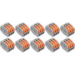 Lasklem Set 10 Stuks 3 Polig met Klemmetjes Grijs/Oranje, Doe-het-zelf en Verbouw, Ophalen of Verzenden, Nieuw