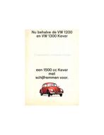 1966 VOLKSWAGEN KEVER & KARMANN GHIA BROCHURE NEDERLANDS, Boeken, Auto's | Folders en Tijdschriften, Nieuw, Volkswagen, Author