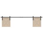 vidaXL Ophangset voor schuifdeur 213 cm koolstofstaal, Doe-het-zelf en Verbouw, Verzenden, Nieuw