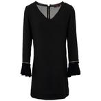S • zwarte jurk met V-hals en zilveren ritsen • M (IT44), Kleding | Dames, Jurken, Nieuw, S', Maat 38/40 (M), Zwart
