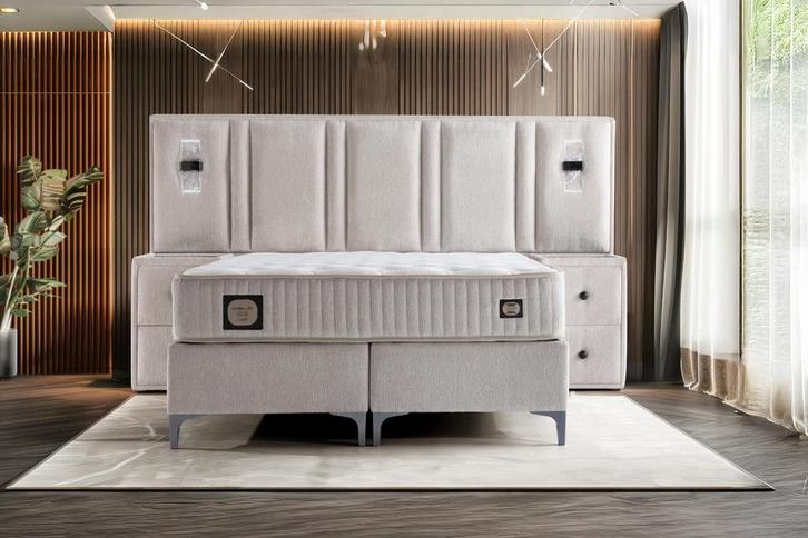 Opberg Boxspring  Oslo Deluxe Set - diverse maten, Huis en Inrichting, Slaapkamer | Boxsprings, Nieuw, Tweepersoons, Verzenden