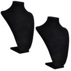VidaXL sieradenhouder voor ketting, zwart, set van 2, Ophalen, Nieuw