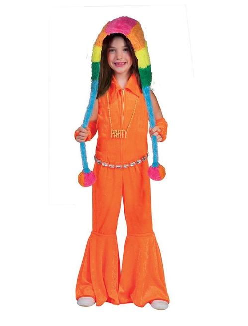 Jumpsuit oranje fluor kind, Kleding | Dames, Carnavalskleding en Feestkleding, Nieuw, Ophalen of Verzenden