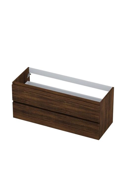Onderkast INK 2 laden greeploos met houten keerlijst 120 cm, Doe-het-zelf en Verbouw, Sanitair, Bad, Nieuw, Ophalen of Verzenden