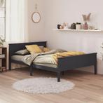 vidaXL Bedframe massief grenenhout grijs 140x200 cm, Huis en Inrichting, Slaapkamer | Bedden, Verzenden, 140 cm, 200 cm, Grijs