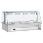 Bain-Marie | Elektrisch | Met Vitrine | Aftapkraan | 2x 1/1, Verzenden, Nieuw in verpakking