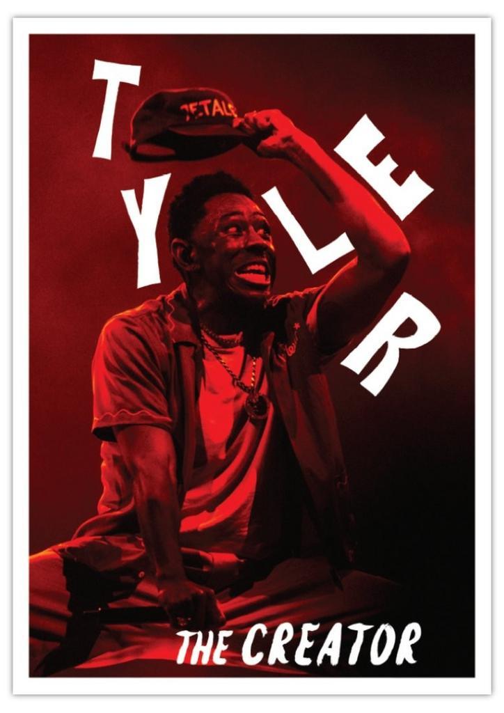 Posters - Poster Tyler the Creator - Rood, Verzamelen, Muziek, Artiesten en Beroemdheden, Zo goed als nieuw, Verzenden