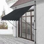 Klem zonwering luifel uitschuifbaar antraciet zwart 200x120, Tuin en Terras, Zonneschermen, Verzenden, Nieuw