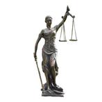Beeld Vrouwe Justitia - 46 cm - polystone in bronskleur, Ophalen of Verzenden, Nieuw
