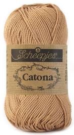 Scheepjes Catona 50 gram - 502 camel - Katoen Garen, Hobby en Vrije tijd, Breien en Haken, Ophalen of Verzenden, Nieuw