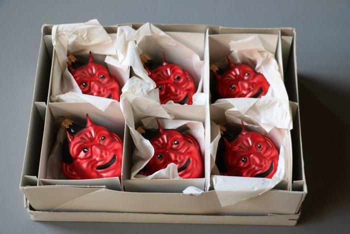 Kerstballen Glaswerkstätten Lauscha: krampus/duivel (6) -, Diversen, Kerst