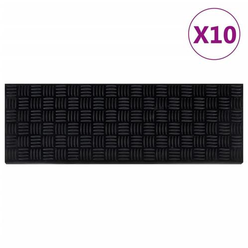 vidaXL Trapmatten 10 st 25x75 cm rubber, Doe-het-zelf en Verbouw, Ladders en Trappen, Nieuw, Verzenden
