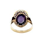 Vintage ring met saffier 12 krt, Ophalen of Verzenden, Nieuw