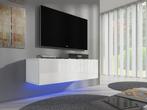 TV-Meubel Dario - Wit - 100 cm - met led - Zwevend, Huis en Inrichting, Overige materialen, 100 tot 150 cm, Verzenden, Nieuw