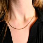 Gouden gourmet schakel ketting | 43 cm (schakelketting), Sieraden, Tassen en Uiterlijk, Kettingen, Ophalen of Verzenden, Gebruikt