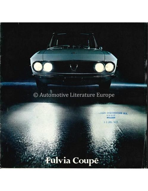 1971 LANCIA FULVIA COUPÉ BROCHURE, Boeken, Auto's | Folders en Tijdschriften