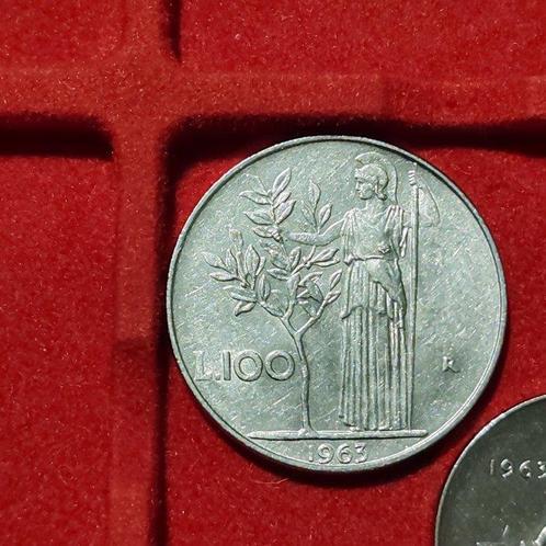Italië, Republiek 50 Lire + 100 Lire 1963 (Zonder, Postzegels en Munten, Munten | Europa | Niet-Euromunten