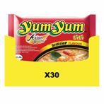 30x Yum Yum Noodles Soep Pak Garnalen 60 gr, Verzenden