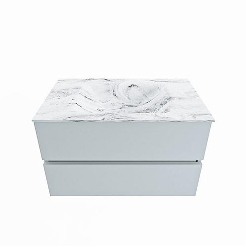 MONDIAZ VICA-DLUX 80cm badmeubel onderkast Clay 2 lades., Doe-het-zelf en Verbouw, Sanitair, Bad, Nieuw, Ophalen of Verzenden