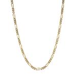 Gouden figaro collier 43 cm 14 karaat, Verzenden, Zo goed als nieuw, Goud, Goud
