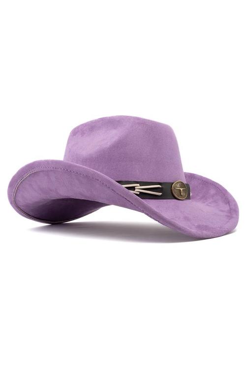 Cowboyhoed Paars Gevlochten Band Paarse Cowboy Western Hoed, Kleding | Heren, Carnavalskleding en Feestkleding, Nieuw, Overige maten